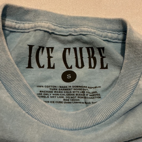 Ice Cube Blue Graphic Tee - Short Sleeve NWOT - Picture 2 of 7